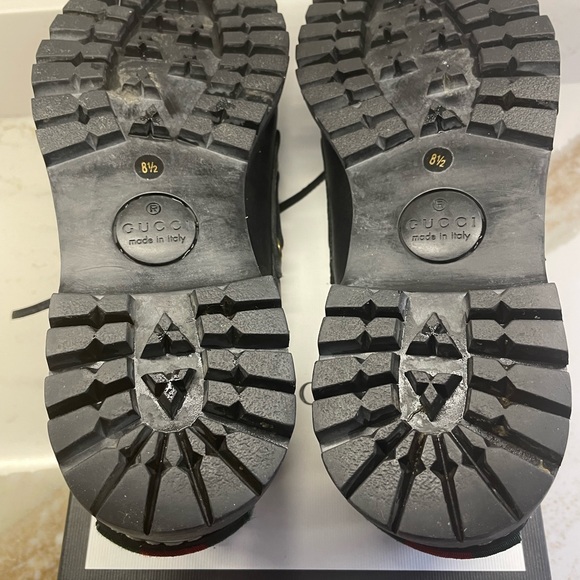 GUCCI men’s deck leather shoes size US 9 1/2 with box - Picture 4 of 6